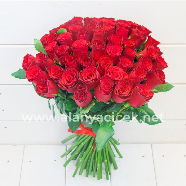 51 Red Roses Bouquet Resim 1