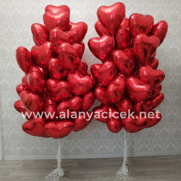 51 Heart Balloons Resim 2