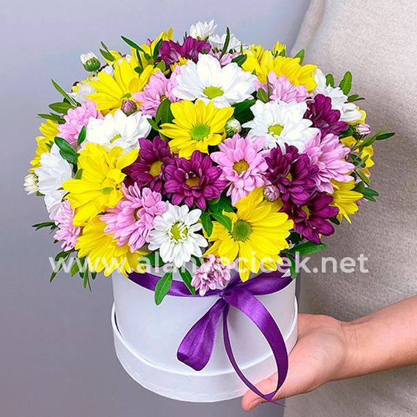 Kutuda Rengarenk Çiçekler Resim 2