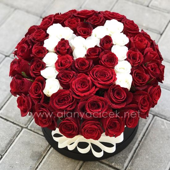 Special Design with 75 Roses Resim 2