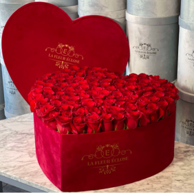  Alanya Flower Delivery Heart Box 51 Roses