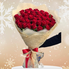 Alanya Florist 45 Red Roses Bouquet