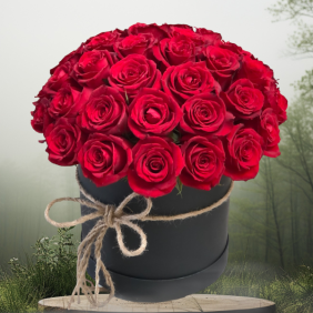  Флорист в Алании 33 розы в коробке