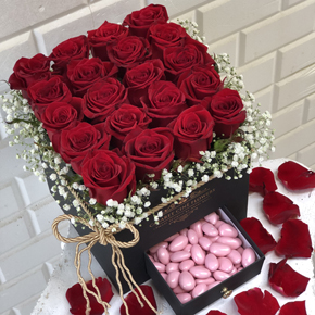  Alanya Flower 20 Rose Almond Candy in Box