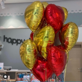  Alanya Çiçekçiler 11 Folyo Kalp Balon Gold Red