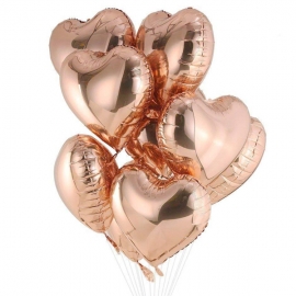  Alanya Blumenbestellung 9 Rose Gold Heart Balloons