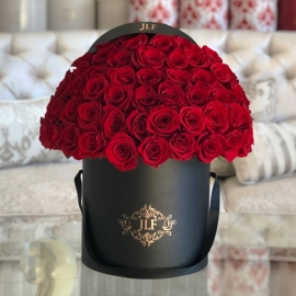  Цветы в Алании 55 красных роз в коробке