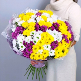  Alanya Çiçekçiler Renkli Krizantem Buketi