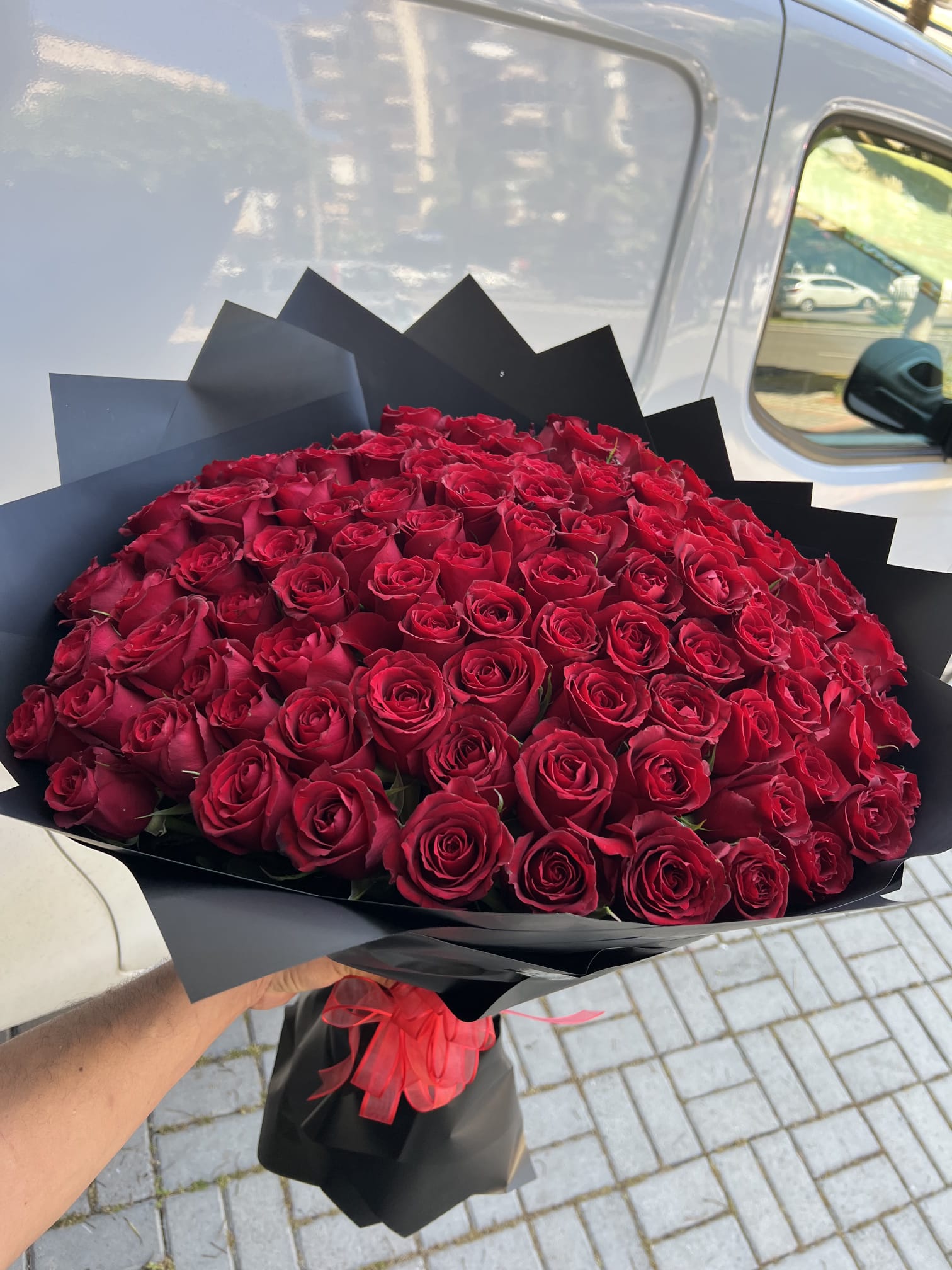 91 Adet Kırmızı Gül Buketi