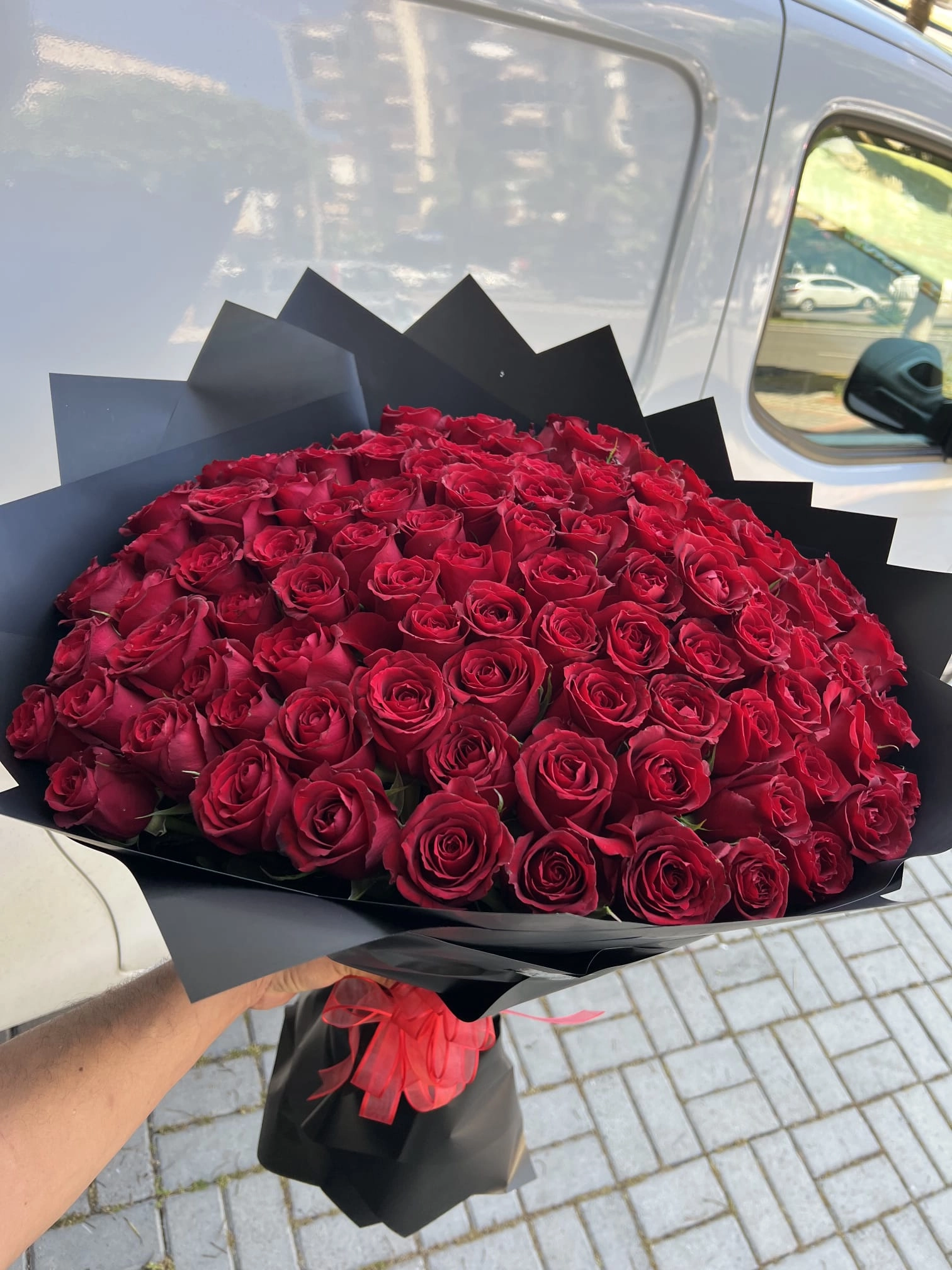 91 Adet Kırmızı Gül Buketi