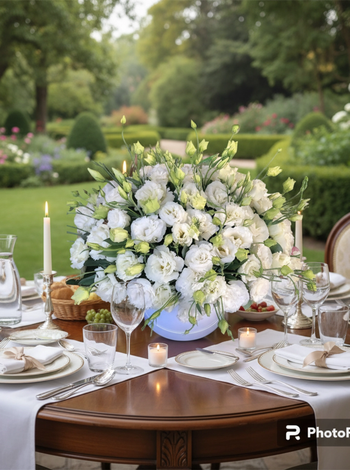 Beyaz Lisianthus Aranjmanı