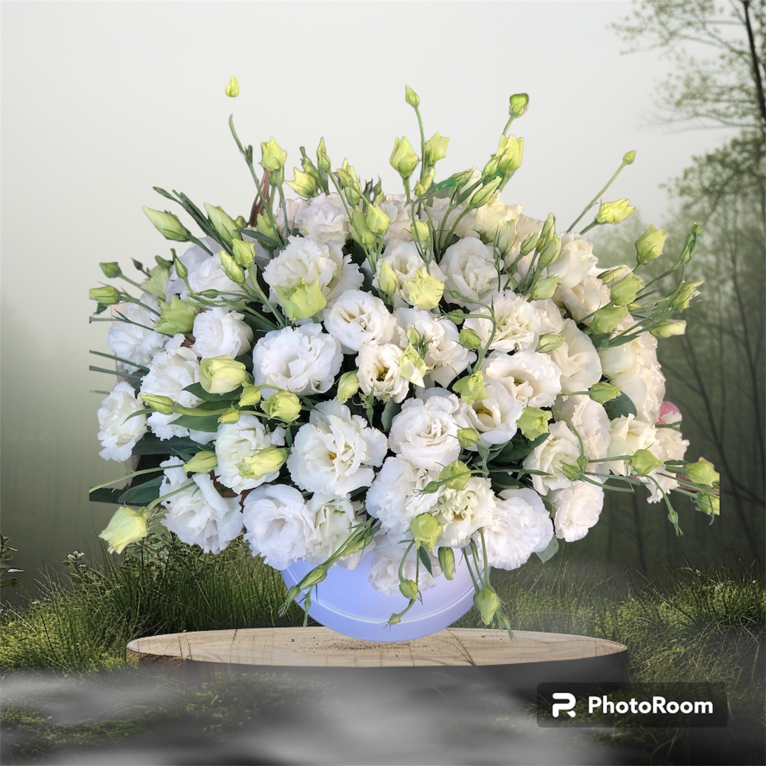 Beyaz Lisianthus Aranjmanı