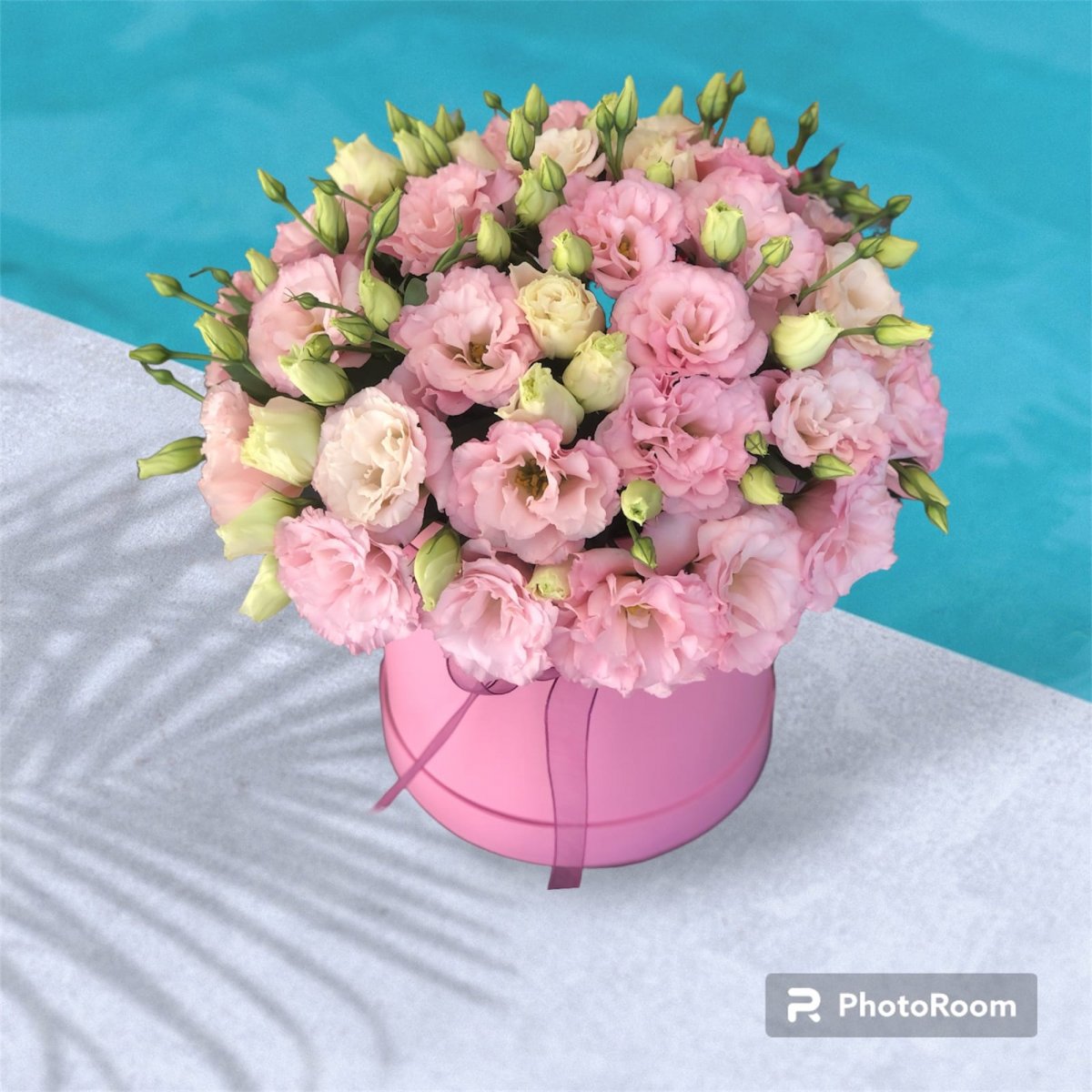 Pembe Eustoma Kutu Aranjmanı